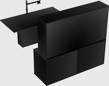 Executive parallel desk with credenza