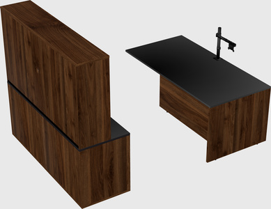 Executive parallel desk with credenza