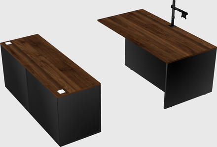 Executive parallel desk with credenza