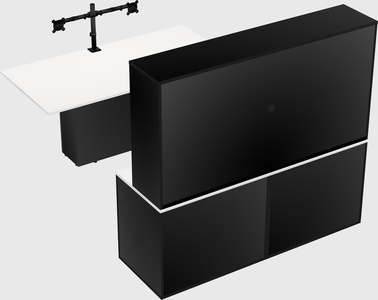 Executive parallel desk with credenza