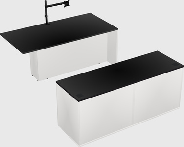 Executive parallel desk with credenza