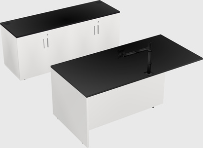 Executive parallel desk with credenza
