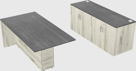 Executive parallel desk with credenza