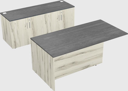 Executive parallel desk with credenza