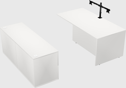 Executive parallel desk with credenza