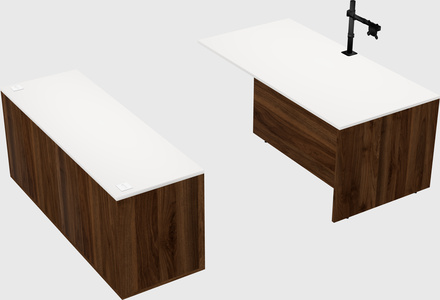 Executive parallel desk with credenza