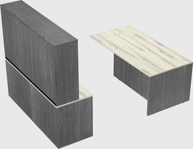 Executive parallel desk with credenza