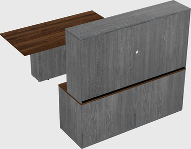 Executive parallel desk with credenza