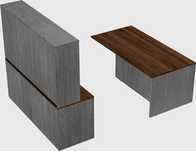 Executive parallel desk with credenza