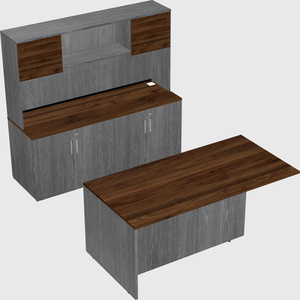 Executive parallel desk with credenza
