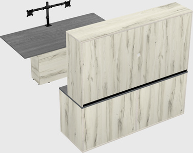 Executive parallel desk with credenza