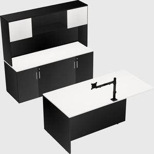 Executive parallel desk with credenza