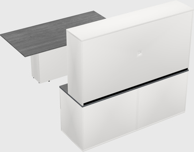 Executive parallel desk with credenza