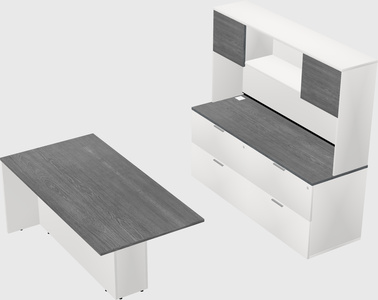 Executive parallel desk with credenza