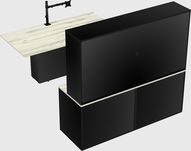 Executive parallel desk with credenza