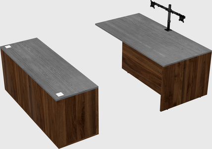 Executive parallel desk with credenza