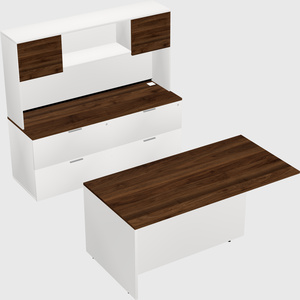 Executive parallel desk with credenza