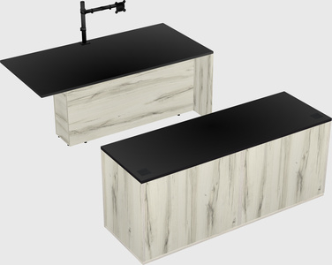 Executive parallel desk with credenza