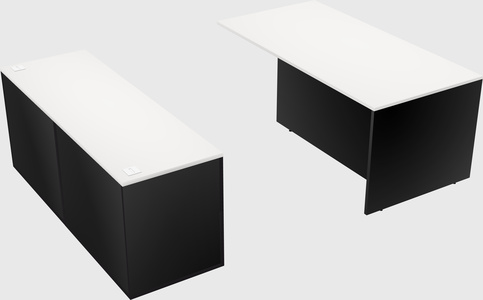 Executive parallel desk with credenza