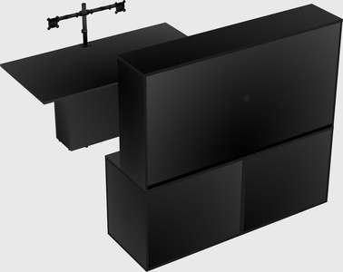 Executive parallel desk with credenza