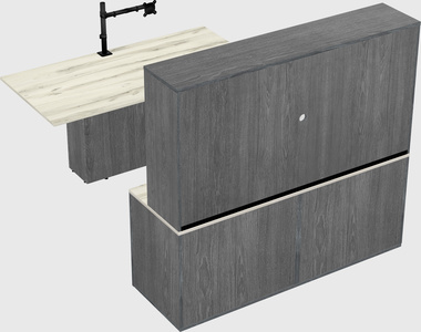 Executive parallel desk with credenza