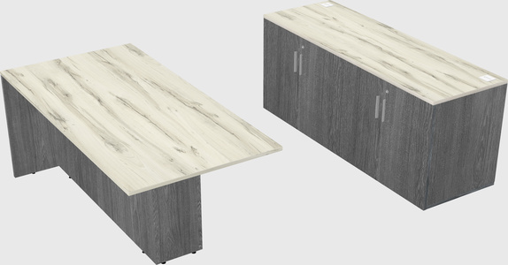 Executive parallel desk with credenza