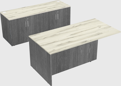 Executive parallel desk with credenza