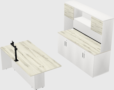 Executive parallel desk with credenza