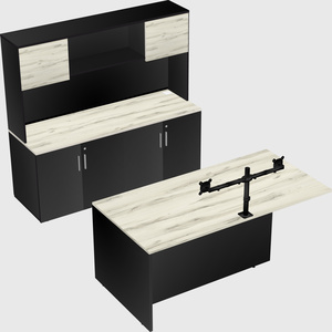 Executive parallel desk with credenza