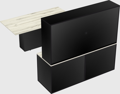 Executive parallel desk with credenza