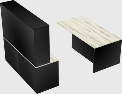 Executive parallel desk with credenza