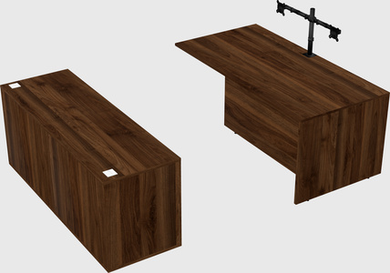 Executive parallel desk with credenza