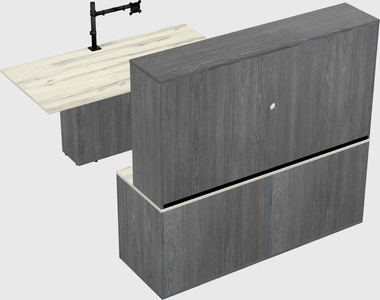 Executive parallel desk with credenza