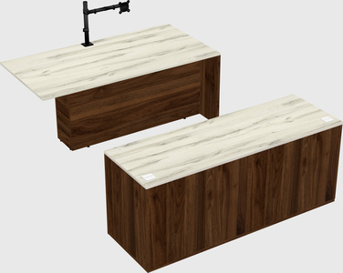 Executive parallel desk with credenza
