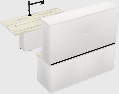 Executive parallel desk with credenza