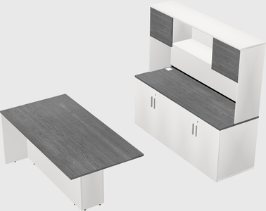 Executive parallel desk with credenza