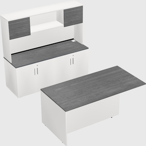 Executive parallel desk with credenza