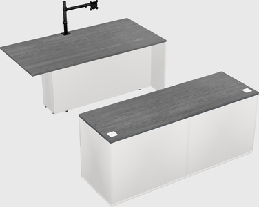 Executive parallel desk with credenza