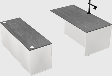 Executive parallel desk with credenza