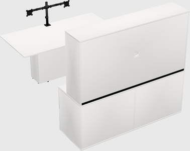 Executive parallel desk with credenza