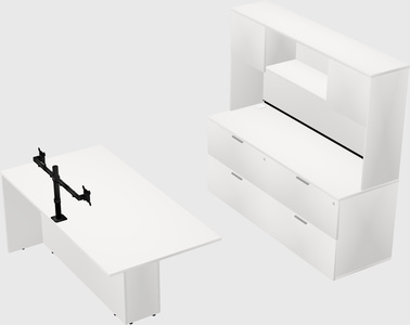 Executive parallel desk with credenza