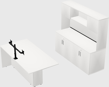 Executive parallel desk with credenza
