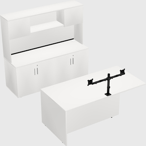 Executive parallel desk with credenza