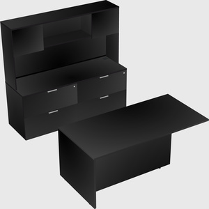 Executive parallel desk with credenza
