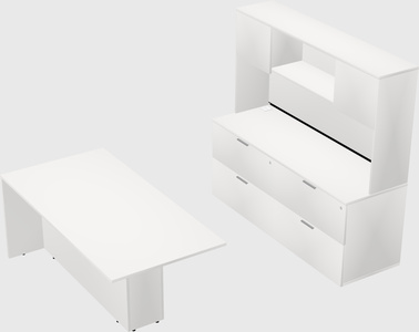 Executive parallel desk with credenza