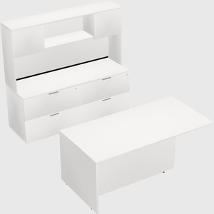 Executive parallel desk with credenza