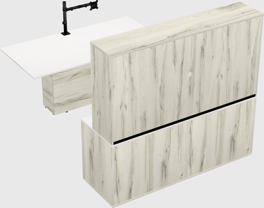 Executive parallel desk with credenza
