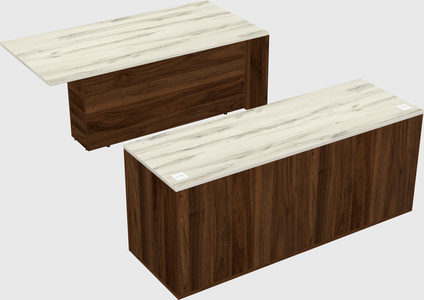 Executive parallel desk with credenza