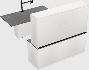 Executive parallel desk with credenza