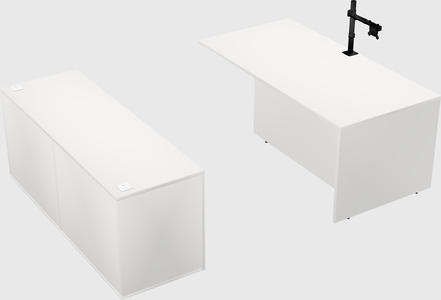 Executive parallel desk with credenza